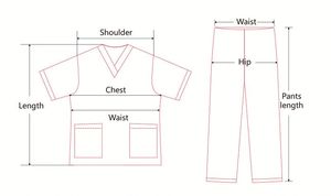 Tenue d'infirmière médicale d'hôpital, tissu tissé uni, uniforme d'hôpital pour femmes, ensemble deux pièces - Product Image 6
