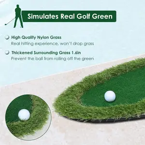 Set dewasa kolam Golf Turf Mat mengapung hijau untuk kolam Golf Floating hijau dengan Floating Chipping