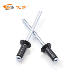 Rivets en aluminium Yuhe 2,41-6,4 mm, rivets aveugles à tête cylindrique peints en noir, norme GB12618, grade A, niveau 10 - Product Image 1