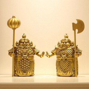 Estatuas de Resina de Dioses de la Puerta, Qin Qiong y Wei Chi Gong, Decoración para el Hogar, Sala de Estar, Gabinete, Oficina, Regalo - Product Image 5