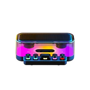 Z6 xách tay trong suốt không dây Mini Bluetooth Speaker với bàn phím cơ khí và đầy màu sắc LED ánh sáng