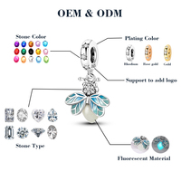 MULA Perles DIY et Breloques Pendentifs Raffinés en Argent Sterling 925 Couleur Or, Motifs Léopard, Papillon, Luciole, Abeille, pour Bracelet Original Femme