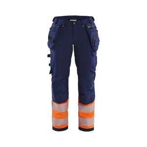 BLAKLADER - 719316428953C36 Pantalon haute visibilité pour femme extensible dans les 4 sens Bleu marine/Orange-EAN 7330509895092 HI-VIS WORKWEAR - Product Image 1