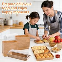 Boîte d'emballage personnalisée en papier kraft avec couvercle transparent, qualité alimentaire, pour gâteau roulé, dessert, sandwich, dim sum