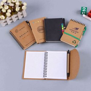Bloc-notes et carnet de notes créatif A5 à spirale, imprimé, avec stylo, couverture en papier kraft, pour usage professionnel et bureautique - Cadeau - Product Image 4