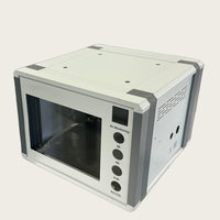 Boîtier électronique en aluminium sur mesure OEM ODM usiné CNC avec ouvertures découpées au laser pour boîtier de commande PCB