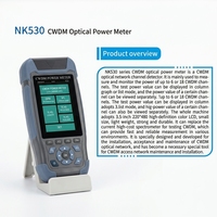 NK530 Compteur de puissance optique CWDM portable 6/18 longueurs d'onde avec source de lumière rouge 10mW, traqueur de câbles RJ45, batterie au lithium -50~+10dBm