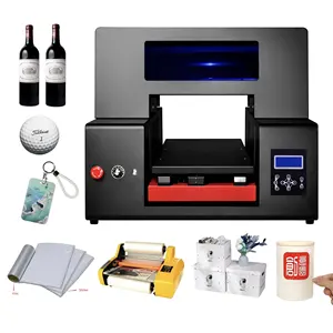 A3 A4 UV with Varnish UVDTF Printer with Free Software for Printing Bottle Pen Phone Case A4 Uvフラットベッドプリンター