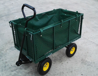 Benne basculante utilitaire de chariot de jardin robuste avec connecteur de traction pour chariots à main et chariots