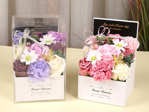 Support de table pour savons parfumés en forme de rose et de œillets, présentoir floral pour cadeaux de fêtes et décoration intérieure - Product Image 6