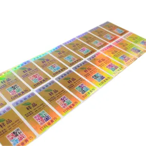 Laser Holographic Die Cut Labels Warranty Void If Removed Hologram Sticker