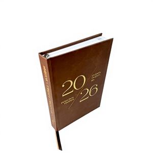 Carnet à couverture rigide A5 personnalisé avec estampage à chaud doré, carnet de notes en cuir avec couverture en carton pour cartes de visite - Product Image 5