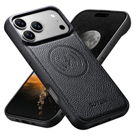 Coque de téléphone SUTENI pour iPhone 18 Pro Max, chargement magnétique sans fil, texture litchi, effet givré, simili cuir, compatible 17 16 Plus 15 14 13