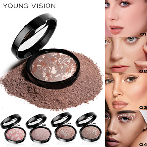 Young Vision 4-Color Baked Powder <b>Foundation</b> 12g Matte Oil-Control Setting Makeup - Product Image 1