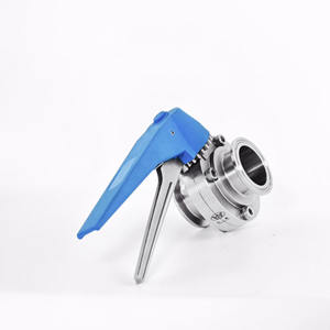 1,5 inch Tri Clamp Eindstukken Handmatige RVS Vlinderklep voor Brouwerij Basis Aanbrengknop - Product Image 5