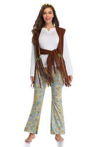 Costume d'Halloween Femme Costume de scène amérindien Costume de performance de cosplay indien - Product Image 3