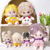 Vêtements de poupée en peluche personnalisés de 10cm 20cm Costumes de poupée Kawaii Kpop porte-clés peluche jouet en peluche personnalisé habiller les vêtements
