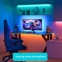 Ruban LED flexible RGB 54 LED 12V, synchronisation musicale, décoration de fête, connectivité USB, rétroéclairage TV pour décorations lumineuses