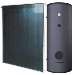 Kit solar de circulación forzada 200 LT con 1 colector de 2,66 M2 para aplicaciones de herramientas de torneado - Product Image 1