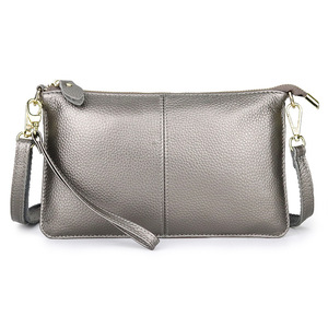 Sac à bandoulière en cuir véritable pour femme, pochette de téléphone, sac à main, sac messager <span class=keywords><strong>carré</strong></span> horizontal pour femme - Product Image 1