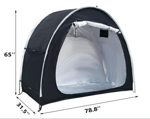 Tente de vélo de 6,6 pieds, tissu Oxford 210D étanche, couverture de vélo d'extérieur, conception de fenêtre, une chambre à coucher <span class=keywords><strong>pour</strong></span> <span class=keywords><strong>2</strong></span> vélos, <span class=keywords><strong>abri</strong></span> de rangement <span class=keywords><strong>pour</strong></span> vélos - Product Image 1