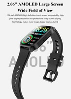 AMOLED Smartwatch, Weitwinkel-BT-Anruffunktion, Gesundheits-Tracker, IP68 Wasserdicht, Fitness-Smartwatch für Männer und Frauen, Android iOS