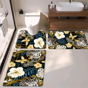 Ensemble de salle de bain de Noël instantané en un seul ensemble : échangez vos anciens <span class=keywords><strong>tapis</strong></span> contre ces <span class=keywords><strong>tapis</strong></span> de fête en 3 pièces, transformez la pièce en quelques minutes. - Product Image 6