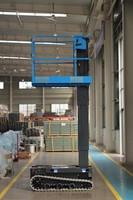 JIALITE Élévateur à mât vertical sur chenilles AMWP4C-6110 Électrique en acier au carbone avec commandes proportionnelles, zéro virage, frein automatique et fonction d'urgence