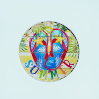 Décapsuleur fantaisie en résine moderne en forme de poisson, motif drapeau grec et œil turc, souvenir de voyage drôle de Grèce, cadeau touristique