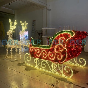 Traîneau de renne volant décor de Noël musical scène de Village avec éclairage <span class=keywords><strong>LED</strong></span> Navidad Lampara Santa décorations Papa <span class=keywords><strong>Noel</strong></span> - Product Image 5