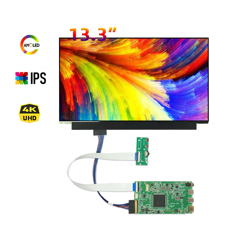 13.3インチlcd 3840x2160AMOLED紙薄型ディスプレイUHDモジュールLCDIPS Tftスリムラップトップ4Kパネル広告