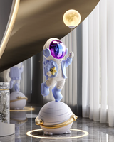 Porte-monnaie en résine en forme d'astronaute de dessin animé, style influenceur tendance, ambiance Instagram, décoration d'intérieur sur le thème de l'espace