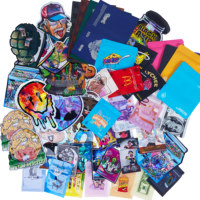 Sacs en Mylar 3,5 g avec boîtes, fermeture à glissière, impression en gravure, résistants à l'humidité, forme spéciale, emballage alimentaire en PET/PE, sacs pour bonbons