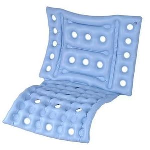 <b>Inflatable</b> Wheelchair <b>Seat</b> <b>Cushion</b> Light Blue Plastic Vented Design For Pressure Relief And Airflow - Product Image 2