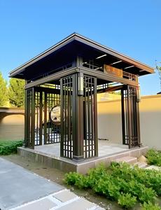 Pavillon de jardin en aluminium de luxe chinois, pavillon et abri extérieur, auvent personnalisé, toit en métal, pavillon en aluminium - Product Image 4