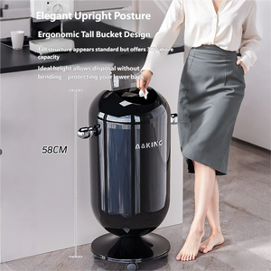 Bidone della <span class=keywords><strong>Spazzatura</strong></span> in Plastica Ecologico con Ruote, Capacità 15L/20L, per Ufficio e Bagno - Product Image 5