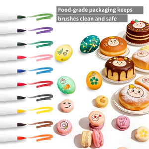 La tinta comestible se seca rápidamente en la superficie de los alimentos, sin sangrado ni manchas, mantiene los patrones claros y limpios <span class=keywords><strong>para</strong></span> una decoración profesional de alimentos. - Product Image 1