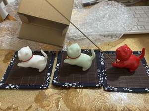 6.<span class=keywords><strong>2</strong></span>*3.<span class=keywords><strong>2</strong></span> * 5.6厘米陶瓷香薰燃烧器摆件猫茶宠物笔架家用室内香槽棒香架 - Product Image 2