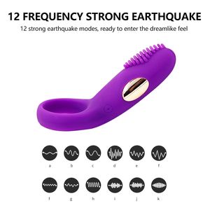 Mainan seks SacKnove Vibrator silikon pria merangsang penunda ejakulasi karet g-spot bergetar cincin Penis Penis - Product Image 4