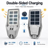 Venta al por Mayor de Fábrica: Farola Solar de 500W, Doble Cara, Monocristalina, 199 LED, Brillo Ajustable, para Jardín, Villa y Carretera