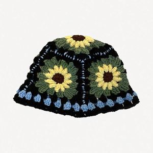 Chapeau Bob Crocheté Floral Fait Main Unisexe avec Broderie 3D pour la Plage et les Affaires – Vente en Gros - Product Image 5