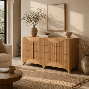 HAVASU RANGE Collection Wooden Bedroom Living Room Eco-Friendly High Quality Home Furniture Wooden Dresser 6 Drawers - Product Image 5