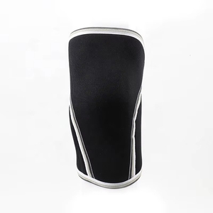 Genouillères en néoprène rouge avec bordure grise, respirantes, à enfiler, protection pour toutes les saisons, unisexe, taille universelle - Product Image 5