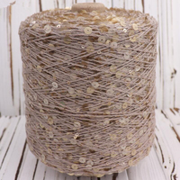 New 3MM+6MM Sequin Yarn 100% Cotton Fancy Yarn for Hand Knitting Yarn All in Stock