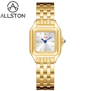 Orologio da Polso Sottile OEM in Oro, Montre Luxe Femme con Quadrante Quadrato, Orologio al Quarzo per Donne, Design Classico di Lusso - Product Image 3