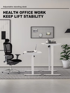 Cadre de bureau électrique moderne et automatique à double moteur, 4 pieds, réglable en hauteur, ergonomique pour le bureau à domicile - Product Image 2