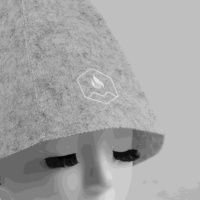 Gorro de Sauna de Fieltro Reciclado Ecológico Gris Jaspeado, Venta al por Mayor, Logotipo Personalizado, Directo de Fábrica, Gorro para Baño de Vapor y Spa