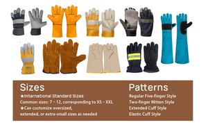 Guantes de Soldadura de Cuero Vacuno, Resistentes al Calor, con Puño Largo y Palma Reforzada, para Soldadores, Construcción y Trabajo Industrial - Product Image 2
