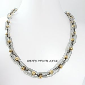 Kalung Baja Anti Karat Manik Bulat Buatan Tangan untuk Pria, Tahan Air, Rantai Bola Poles, Dapat Ditumpuk, Perhiasan Leher Grosir - Product Image 1