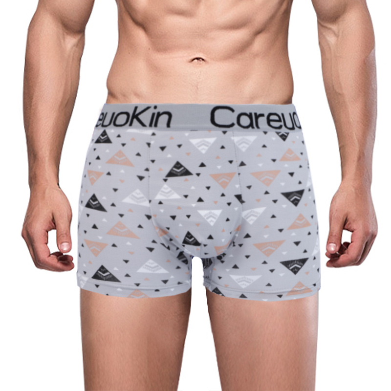 Uokin Фирменная новинка, трусы-боксеры из хлопка с принтом, трусы-боксеры, мужские трусы, размер плюс XL-3XL дешевые мужское нижнее белье, мужское нижнее белье, трусы,